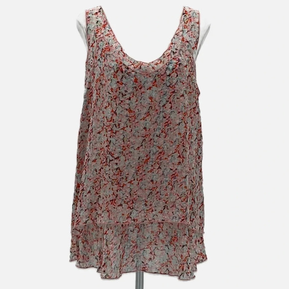 Cabi Bella Watercolor Floral Tiered Flowy Tank Style Blouse - Size Medium - Picture 3 of 8